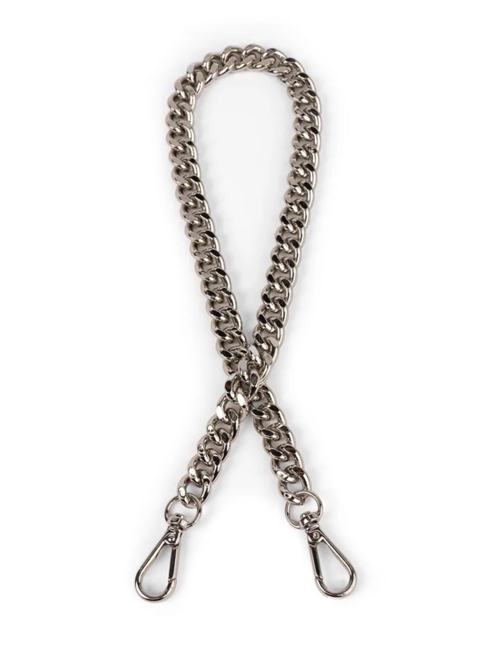 Lug Railrun Short Metal Shoulder Strap NWT Silver